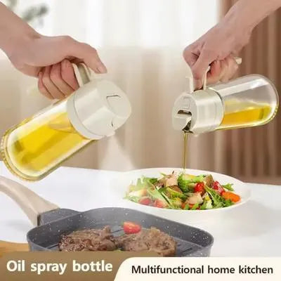 2-in-1 Glass Oil Sprayer & Dispenser Bottle, 450 Ml